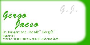 gergo jacso business card